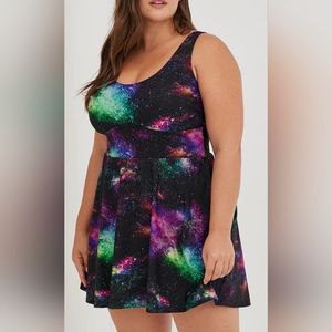Torrid Galaxy Print Swimdress size 1